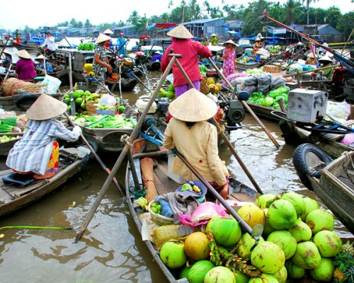 Marché flottant de Cai Rang à Can Tho - Circuit Vietnam authentique 21jours